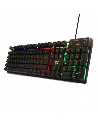 TECLADO GAMING EWENT USB RETROILUMINADO QUERTY PORTUGUES