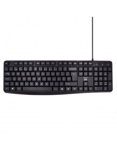 TECLADO USB EWENT QUERTY PORTUGUES ESCRITURA SILENCIOSA