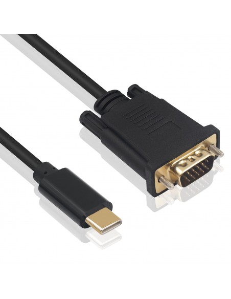 CABLE CONVERTIDOR EWENT USB-C A VGA MACHO 1080p 60Hz 1,8M