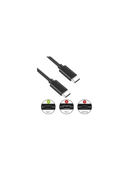 CABLE ALARGADOR USB 2.0 EWENT USB-C MACHO USB-C MACHO 1,8m NEGRO