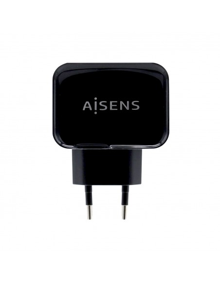 CARGADOR USB 17W AISENS 5V 3.4A 2xUSB CON CONTROL AI NEGRO