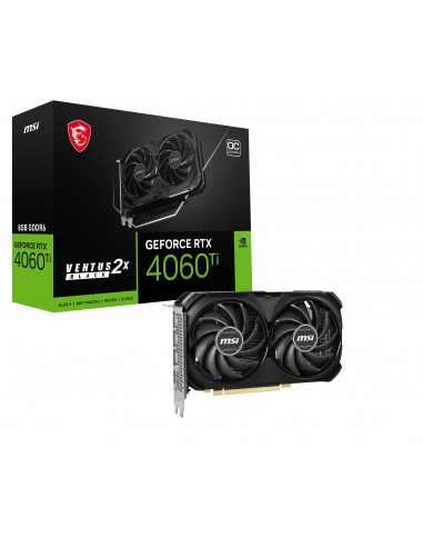 TARJETA GRAFICA MSI RTX 4060TI VENTUS 2X BLACK 8GB OC