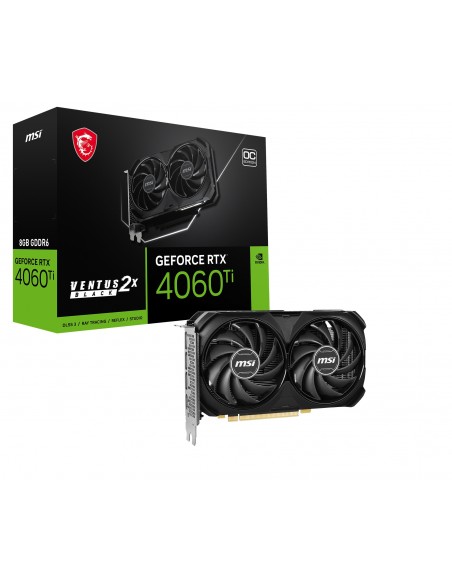 TARJETA GRAFICA MSI RTX 4060TI VENTUS 2X BLACK 8GB OC