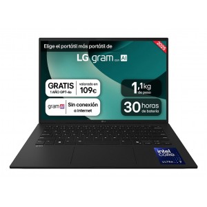 PORTATIL LG GRAM U7-255H 16GB 1TB 14" WUXGA FreeDOS