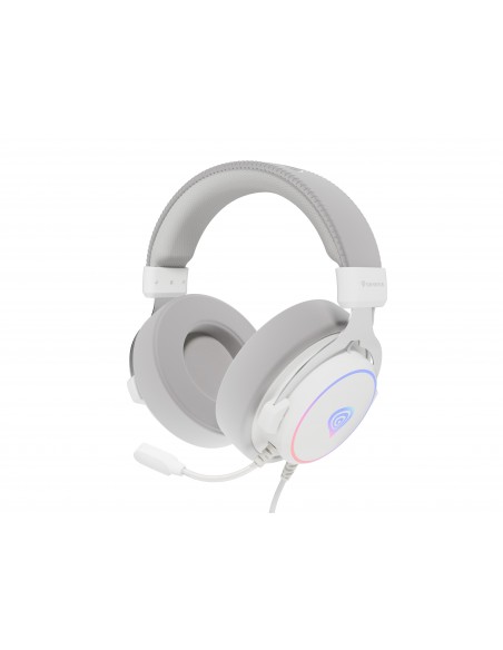 AURICULARES GAMING GENESIS 7.1 USB NEON 764 RGB BLANCO