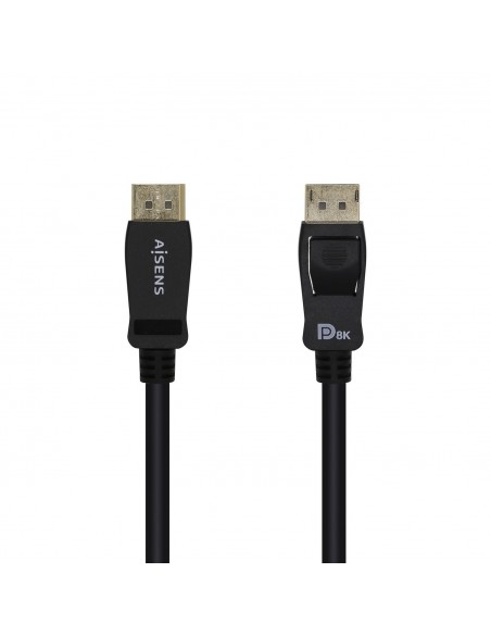 CABLE AISENS DISPLAYPORT CERTIFICADO V1.4 8K60HZ M M 2.0M NEGRO