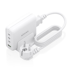 CARGADOR GAN AISENS SOBREMESA 140W 3XUSB-C PD3.1 QC4.0 QC5.0 USB-A QC3.0 2