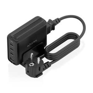 CARGADOR GAN AISENS SOBREMESA 140W 3XUSB-C PD3.1 QC4.0 QC5.0 USB-A QC3.0 2