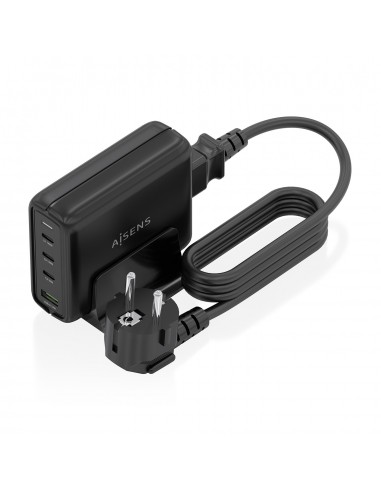CARGADOR GAN AISENS SOBREMESA 140W 3XUSB-C PD3.1 QC4.0 QC5.0 USB-A QC3.0
