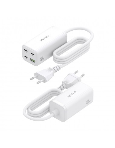 CARGADOR GAN AISENS SOBREMESA 100W 3XUSB-C PD3.0 QC4.0 QC5.0 USB-A QC3.0