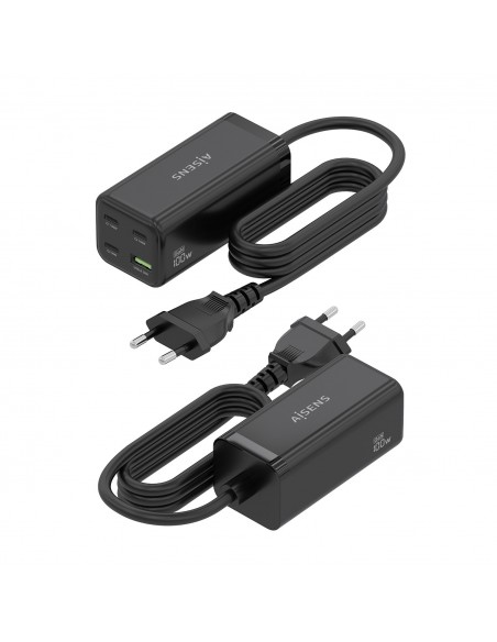 CARGADOR GAN AISENS SOBREMESA 100W 3XUSB-C PD3.0 QC4.0 QC5.0 USB-A QC3.0