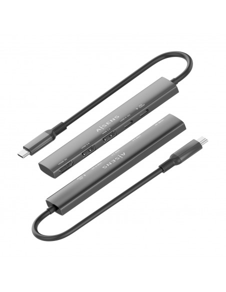 USB-C DOCK AISENS 5 EN 1 USB-C A 1XHDMI 2XUSB-A 1XUSB-C 1XPD 15CM