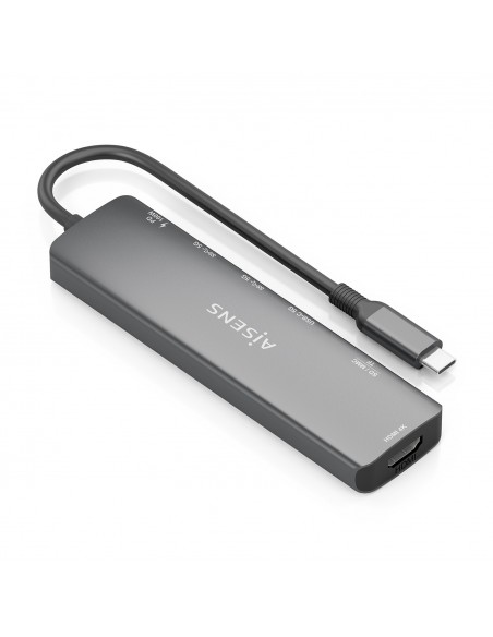 USB-C DOCK AISENS 7 EN 1 USB-C A HDMI 2XUSB-A USB-C PD 100W SD MICRO SD