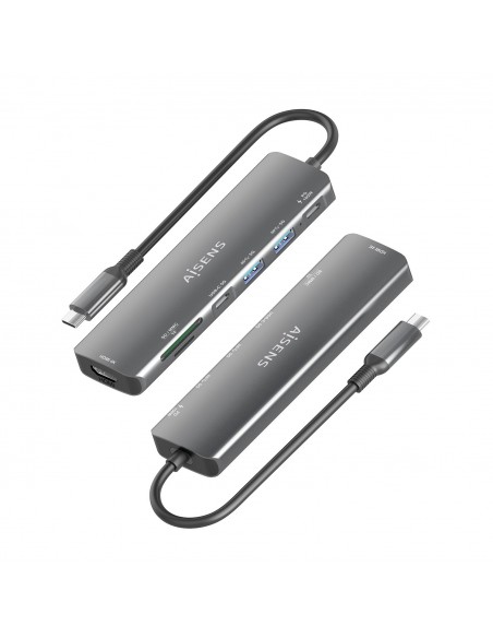 USB-C DOCK AISENS 7 EN 1 USB-C A HDMI 2XUSB-A USB-C PD 100W SD MICRO SD