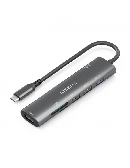USB-C DOCK AISENS 7 EN 1 USB-C A HDMI 2XUSB-A USB-A PD 100W SD MICRO SD