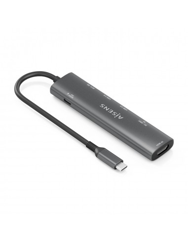 USB-C DOCK AISENS 7 EN 1 USB-C A HDMI 2XUSB-A USB-A PD 100W SD MICRO SD