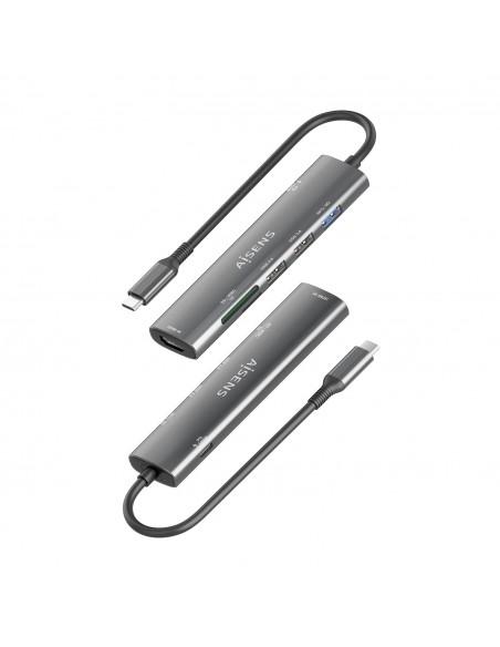 USB-C DOCK AISENS 7 EN 1 USB-C A HDMI 2XUSB-A USB-A PD 100W SD MICRO SD