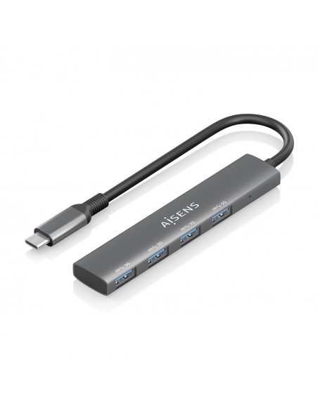 HUB AISENS USB 3.1 USB-C USB-C M-4XTIPO A H GRIS 15CM