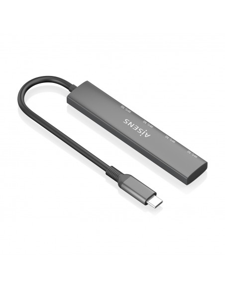 HUB AISENS USB 3.1 USB-C USB-C M-4XTIPO A H GRIS 15CM