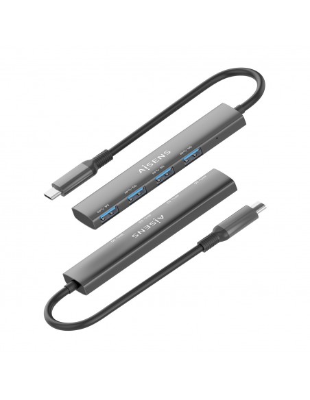 HUB AISENS USB 3.1 USB-C USB-C M-4XTIPO A H GRIS 15CM