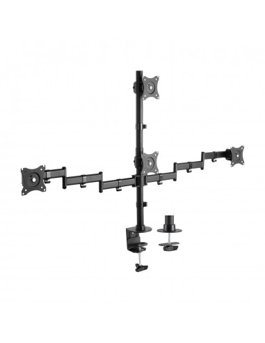 SOPORTE AISENS MESA ECO GIRATORIO INCLINABLE 4 MONITORES 8KG 13-27