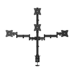SOPORTE AISENS MESA ECO GIRATORIO INCLINABLE 4 MONITORES 8KG 13-27 2