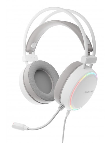 AURICULARES GAMING GENESIS NEON 613 G2 2.0 RGB BLANCO