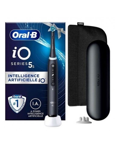 CEPILLO DENTAL BRAUN IO 5 ESTUCHE VIAJE 3 CABEZALES NEGRO