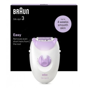 DEPILADORA ELECTRICA BRAUN SILK-EPIL 3 SE3-000 RODILLO MASAJE LUZ SMARTLIGHT