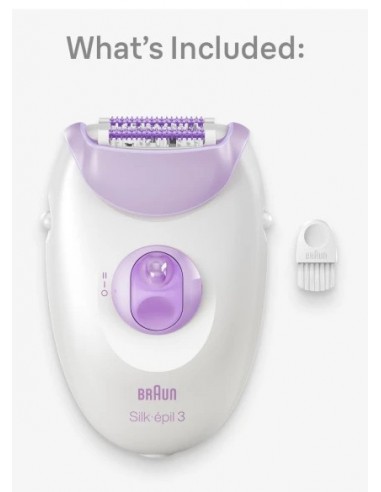 DEPILADORA ELECTRICA BRAUN SILK-EPIL 3 SE3-000 RODILLO MASAJE LUZ SMARTLIGHT
