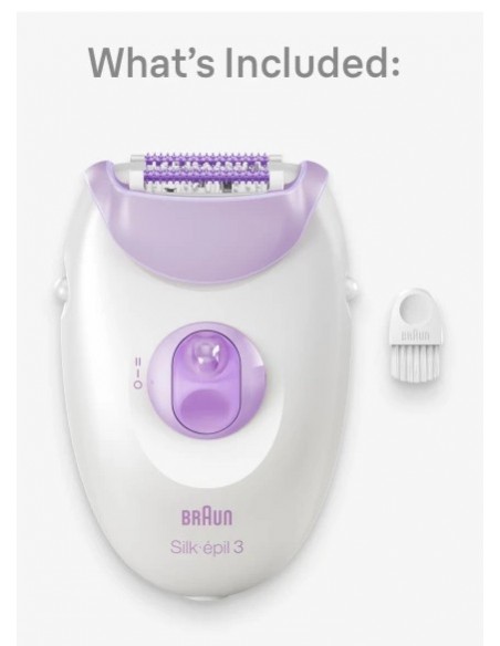 DEPILADORA ELECTRICA BRAUN SILK-EPIL 3 SE3-000 RODILLO MASAJE LUZ SMARTLIGHT