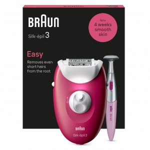 DEPILADORA ELECTRICA BRAUN SILK-EPIL 3 SE3-202 RODILLO MASAJE LUZ SMARTLIGHT