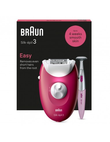 DEPILADORA ELECTRICA BRAUN SILK-EPIL 3 SE3-202 RODILLO MASAJE LUZ SMARTLIGHT