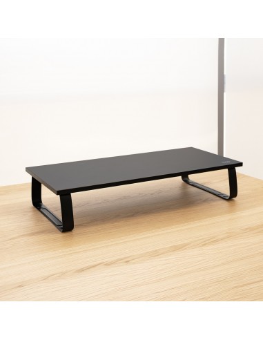 SOPORTE ELEVADOR TOOQ MADERA PARA MONITORES NEGRO