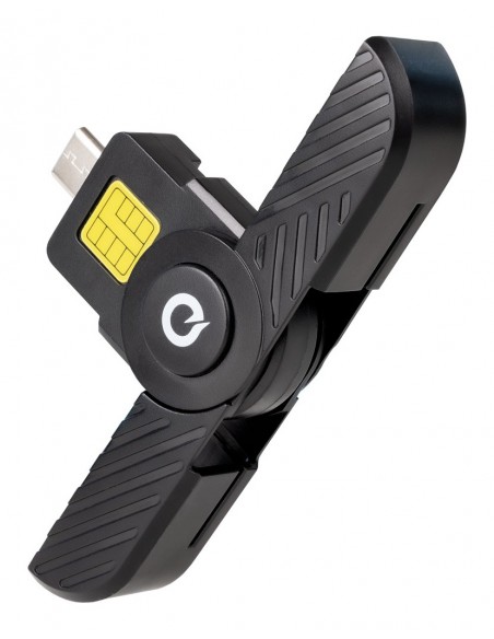 LECTOR TARJETAS TOOQ DNIE USB-C 2.0 NEGRO