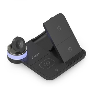 CARGADOR AISENS INALAMBRICO USB-C 4 EN 1 15W MOVIL APPLE WATCH AURICULARES 2