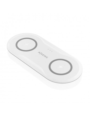 CARGADOR AISENS INALAMBRICO USB-C 15W 2 EN 1 MOVIL AURICULARES BLANCO