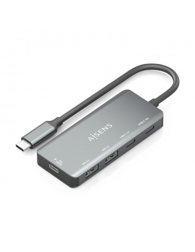 HUB AISENS USB 3.1 USB-C 1XPD 100W 1XUSB-C 3.0 1XUSB-C 2.0 2XUSB-A 2.0 15CM