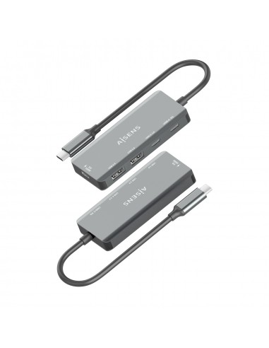 HUB AISENS USB 3.1 USB-C 1XPD 100W 1XUSB-C 3.0 1XUSB-C 2.0 2XUSB-A 2.0 15CM