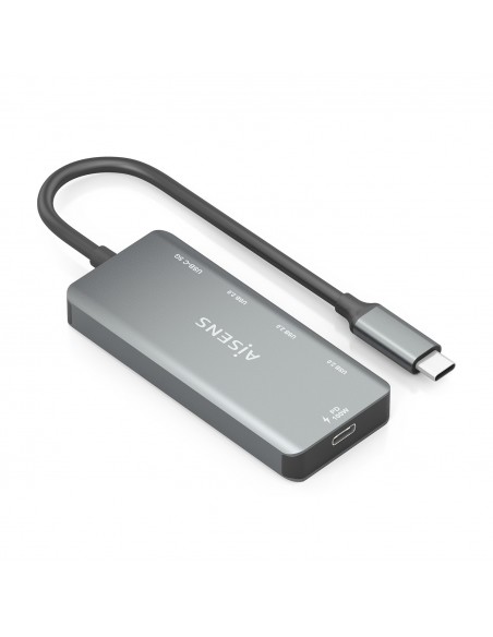 HUB AISENS USB 3.1 USB-C 1XPD 100W 1XUSB-C 3.0 3XUSB-A 2.0 GRIS 15CM