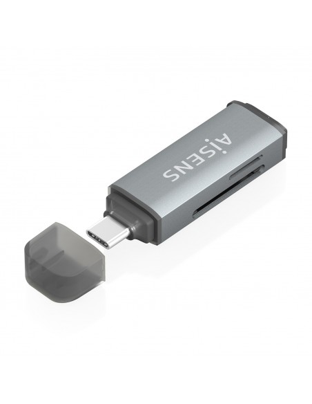 LECTOR TARJETAS AISENS SD MICRO SD MMC RS-MMC MMC MICRO USBC GRIS