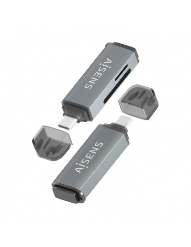 LECTOR TARJETAS AISENS SD MICRO SD MMC RS-MMC MMC MICRO USBC GRIS