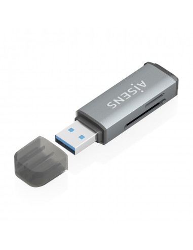 LECTOR TARJETAS AISENS SD MICRO SD MMC RS-MMC MMC MICRO USBA GRIS