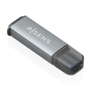 LECTOR TARJETAS AISENS SD MICRO SD MMC RS-MMC MMC MICRO USBA GRIS 2