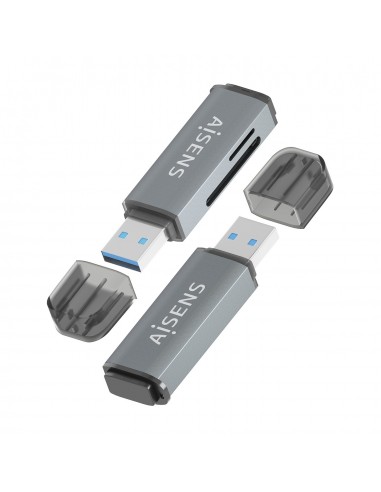 LECTOR TARJETAS AISENS SD MICRO SD MMC RS-MMC MMC MICRO USBA GRIS