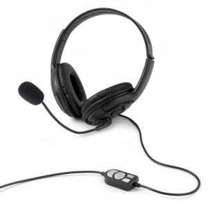 AURICULARES COOLBOX COOLCHAT U1 NEGRO MICROFONO ALAMBRICO USB 2