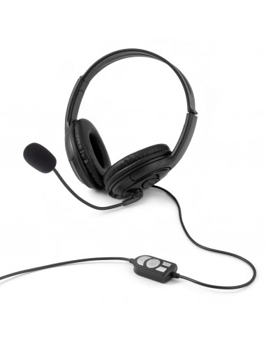 AURICULARES COOLBOX COOLCHAT U1 NEGRO MICROFONO ALAMBRICO USB