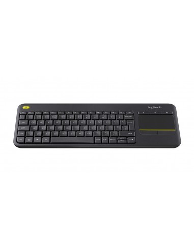 TECLADO LOGITECH k400 PLUS TOUCHPAD INGLES INALAMBRICO NEGRO