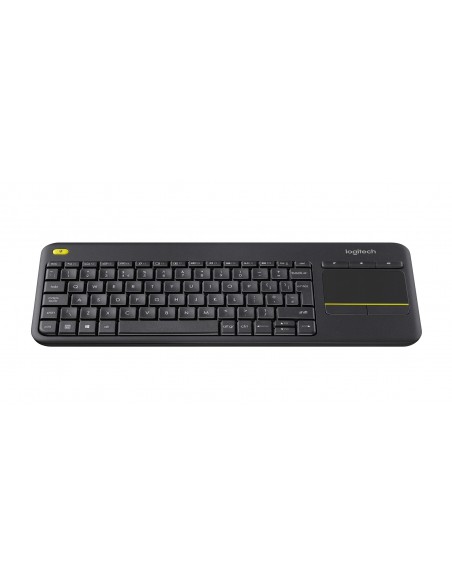 TECLADO LOGITECH k400 PLUS TOUCHPAD INGLES INALAMBRICO NEGRO