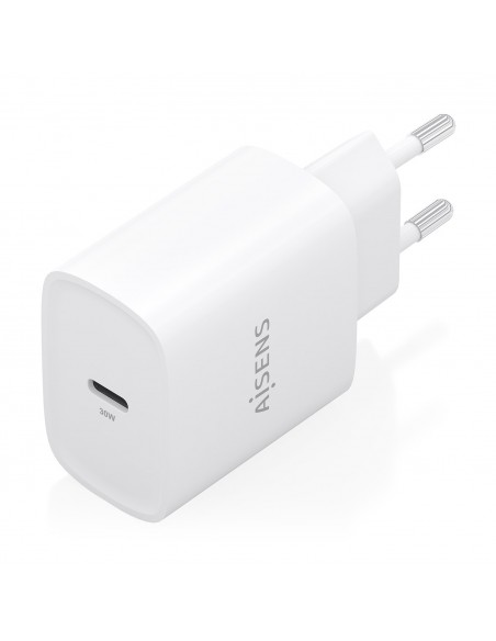 CARGADOR AISENS GAN 30W 1XUSB-C PD3.0 BLANCO